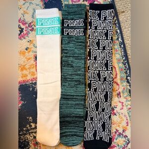 PINK Victoria's Secret Socks Set - White, Green, Black